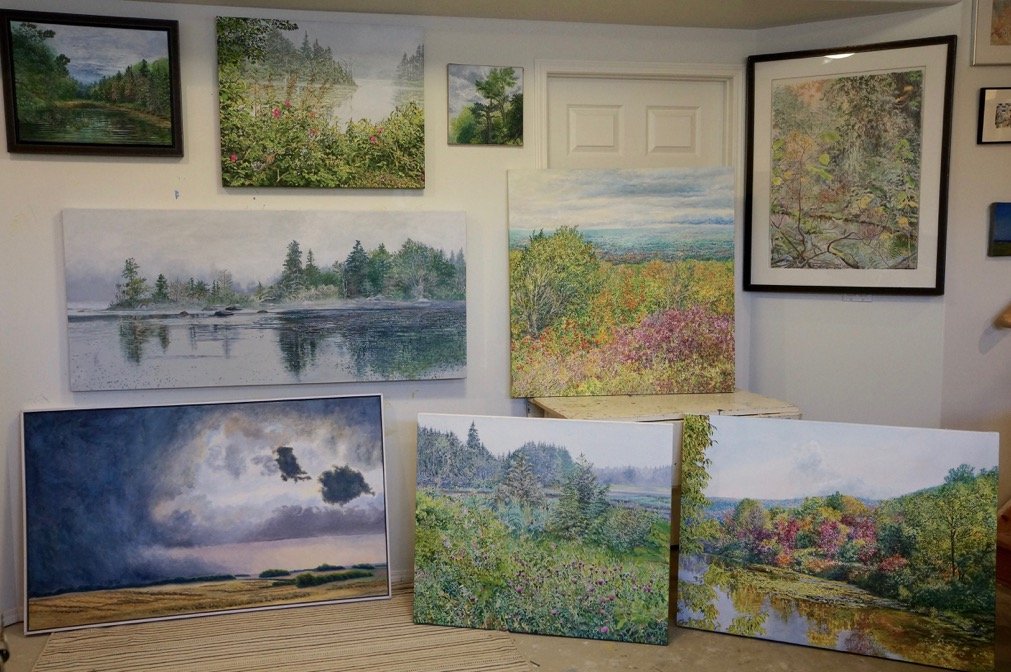 Acrylic Paintings in Studio 2017